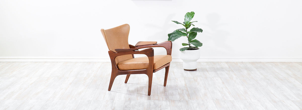 Adrian Pearsall Model 2291-C Wingback Chair for Craft Associates