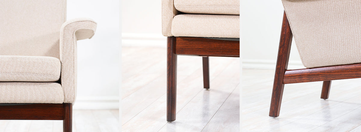 Finn Juhl "Jupiter" Rosewood Lounge Chair for France and Søn
