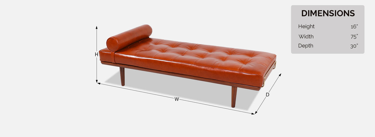 Hans J. Wegner Model GE19 Cognac Leather Daybed for Getama 