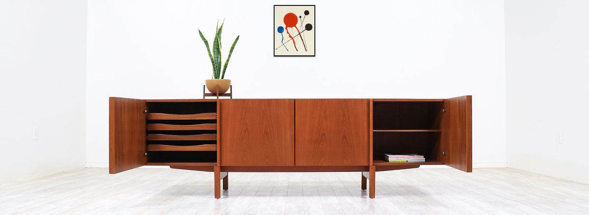 Ib Kofod-Larsen Teak Credenza for Faarup Møbelfabrik 