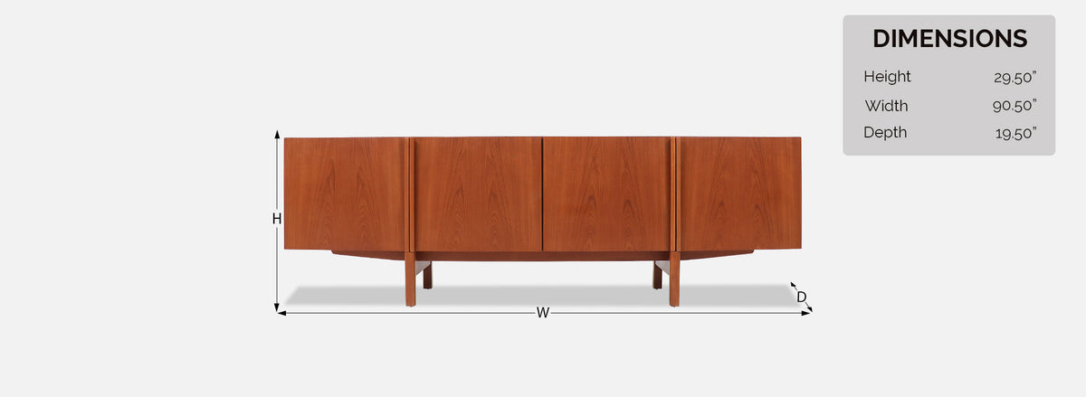 Ib Kofod-Larsen Teak Credenza for Faarup Møbelfabrik 