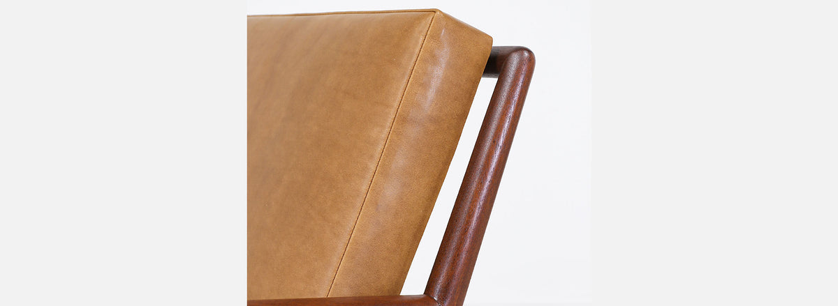 T.H. Robsjohn-Gibbings Leather Lounge Chairs for Widdicomb