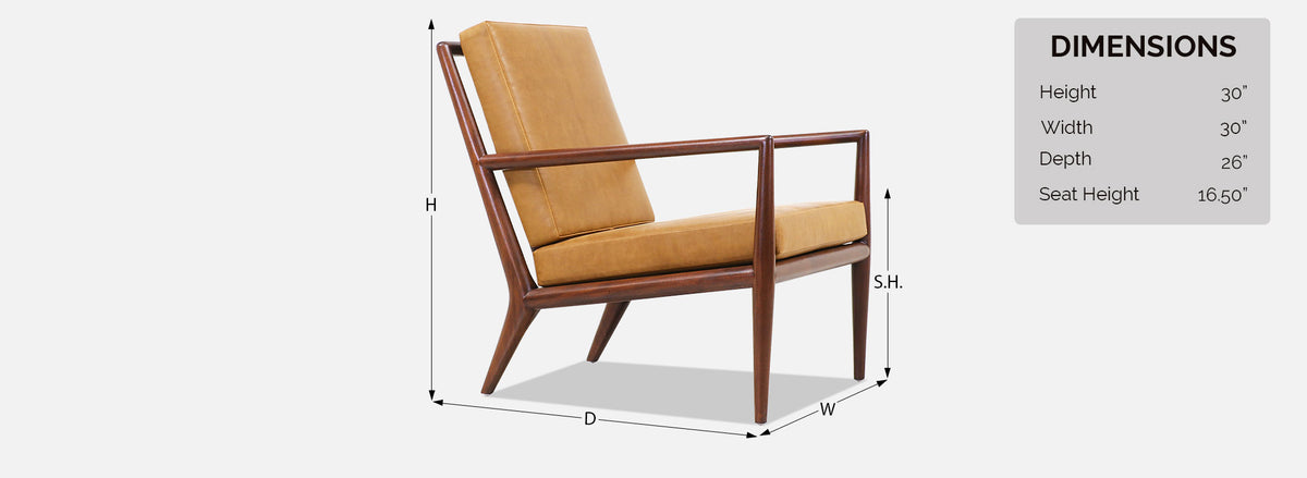 T.H. Robsjohn-Gibbings Leather Lounge Chairs for Widdicomb