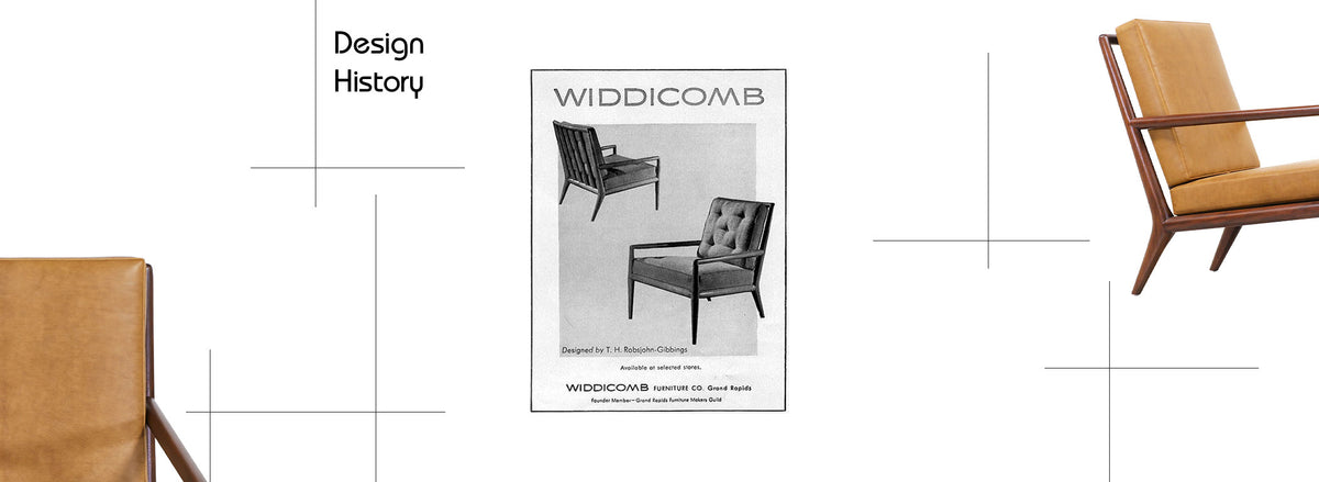 T.H. Robsjohn-Gibbings Leather Lounge Chairs for Widdicomb