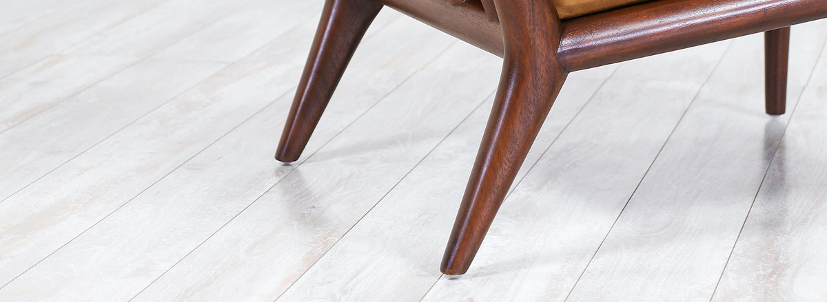 T.H. Robsjohn-Gibbings Leather Lounge Chairs for Widdicomb