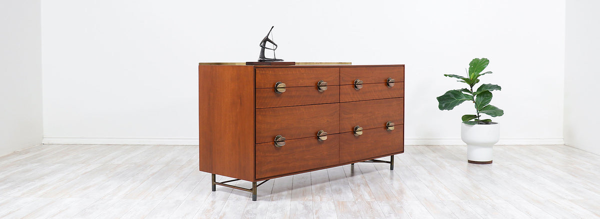 Finn Juhl Dresser with Brass Accents for Baker Furniture 