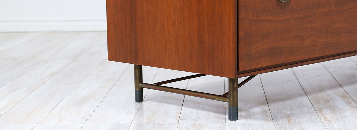 Finn Juhl Dresser with Brass Accents for Baker Furniture 