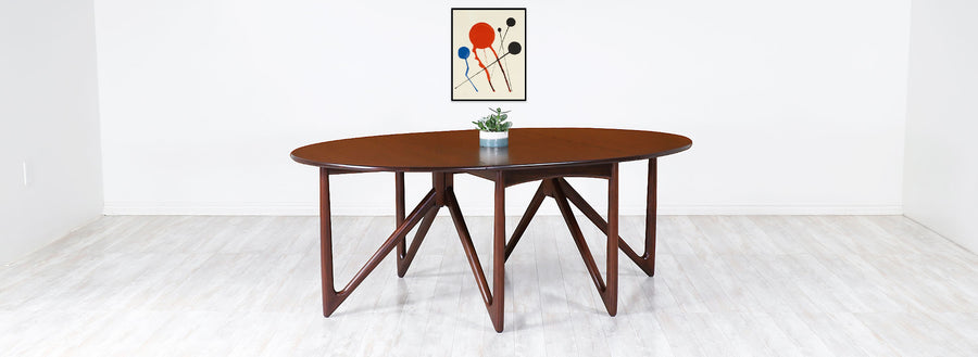 Niels Koefoed Gateleg Rosewood Dining Table for Koefoeds Møbelfabrik 