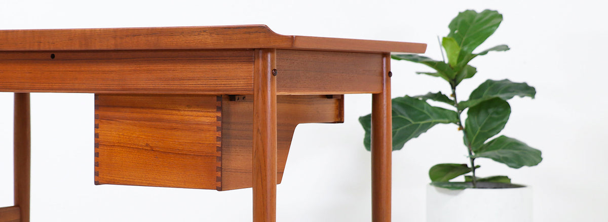 Arne Vodder Teak Wood Vanity / Writing Desk for Sibast Møbler