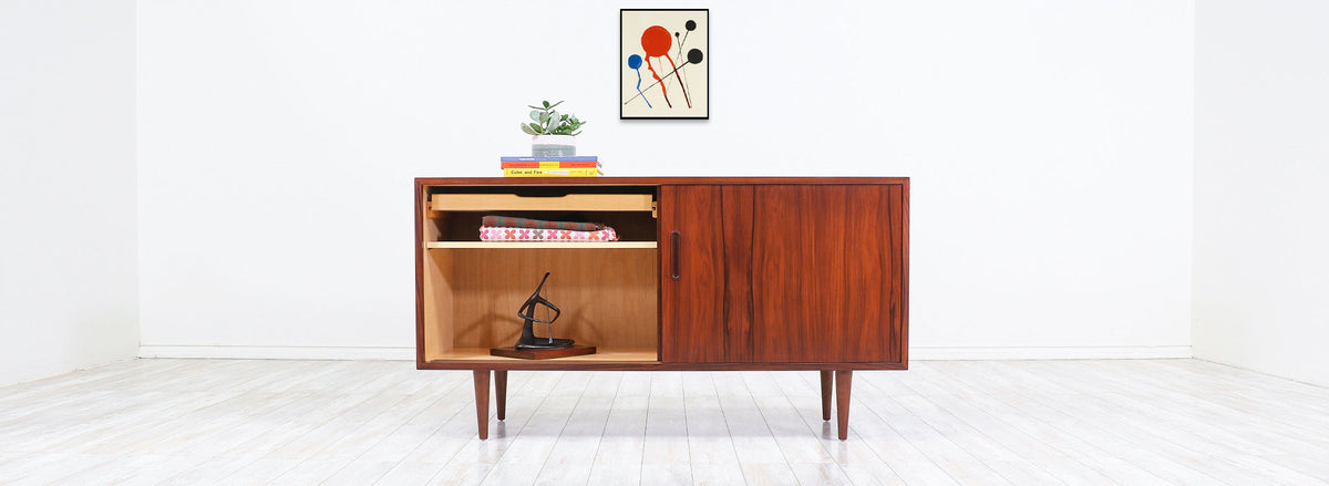 Danish Modern Rosewood Credenza by Carlo Jensen for Hundevad & Co. 