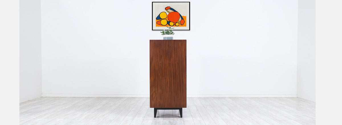 George Nelson Two-Tone Lacquered & Walnut Chest of Drawers for Herman Miller 