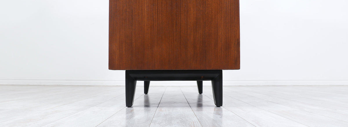 George Nelson Two-Tone Walnut & Lacquered Chest of Drawers for Herman Miller
