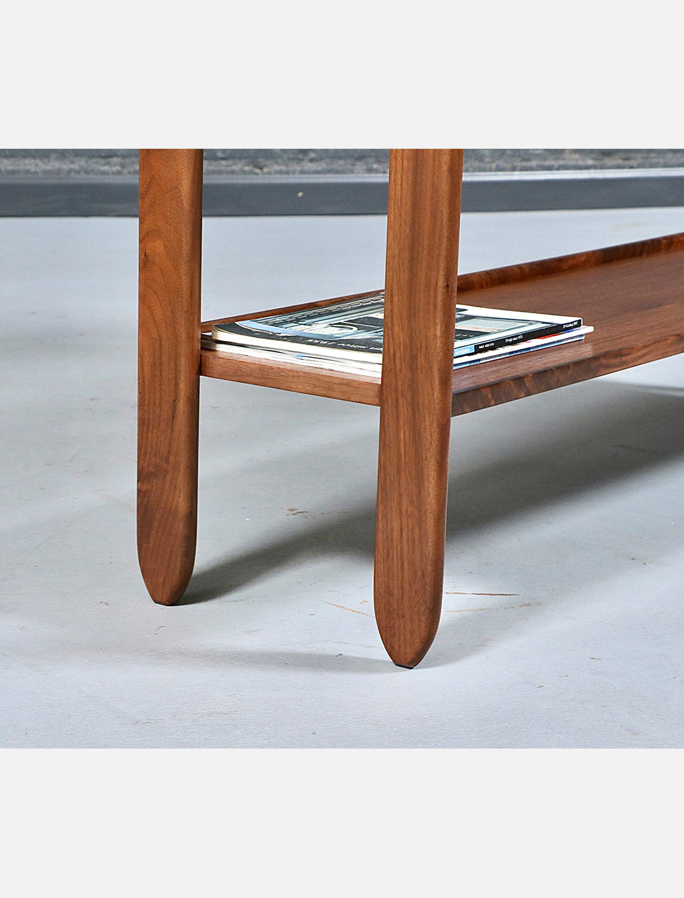Custom Made Floating Walnut Bookshelf by Danish Modern LA