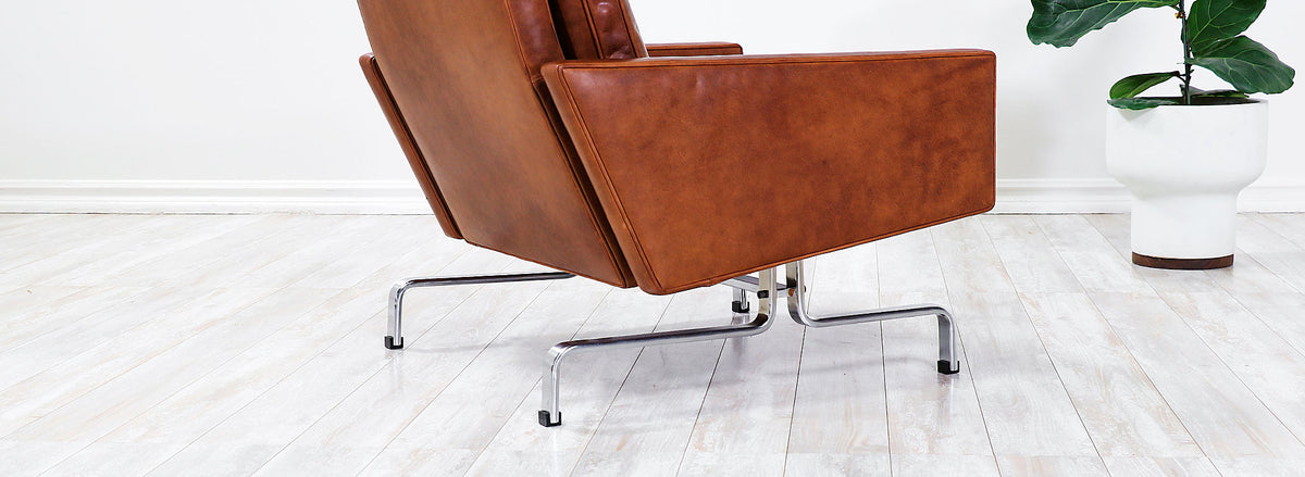 Poul Kjaerholm PK-31 Leather Lounge Chair for E. Kold Christensen 