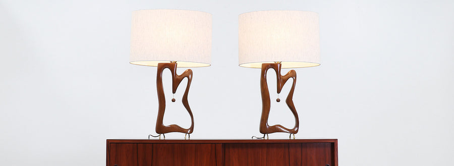Mid-Century Modern Biomorphic Table Lamps 
