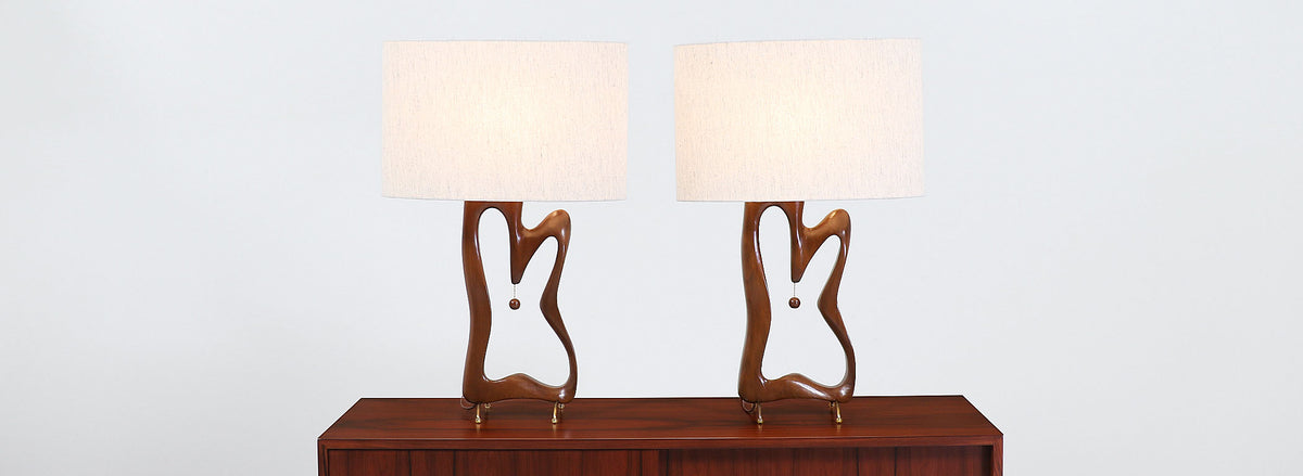 Mid-Century Modern Biomorphic Table Lamps 