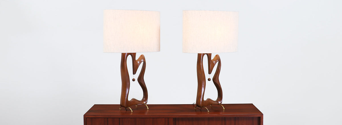 Mid-Century Modern Biomorphic Table Lamps 