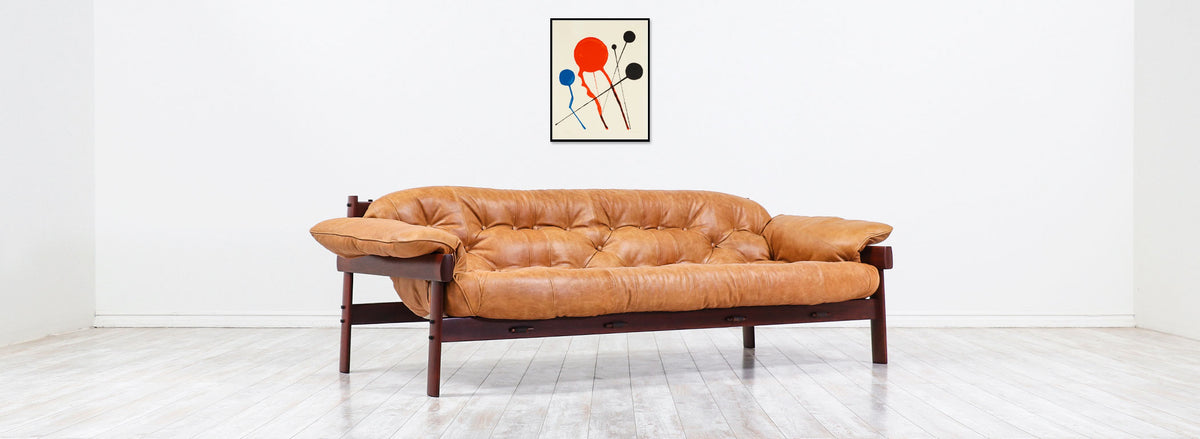 Percival Lafer MP-41 Series Brazilian Leather Sofa 
