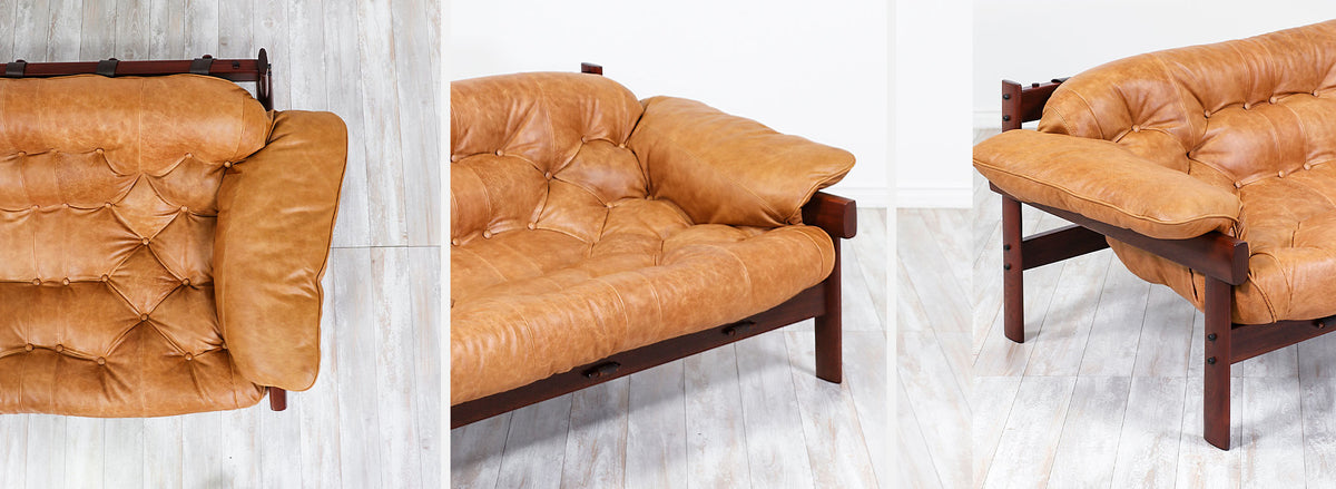 Percival Lafer MP-41 Series Brazilian Leather Sofa 