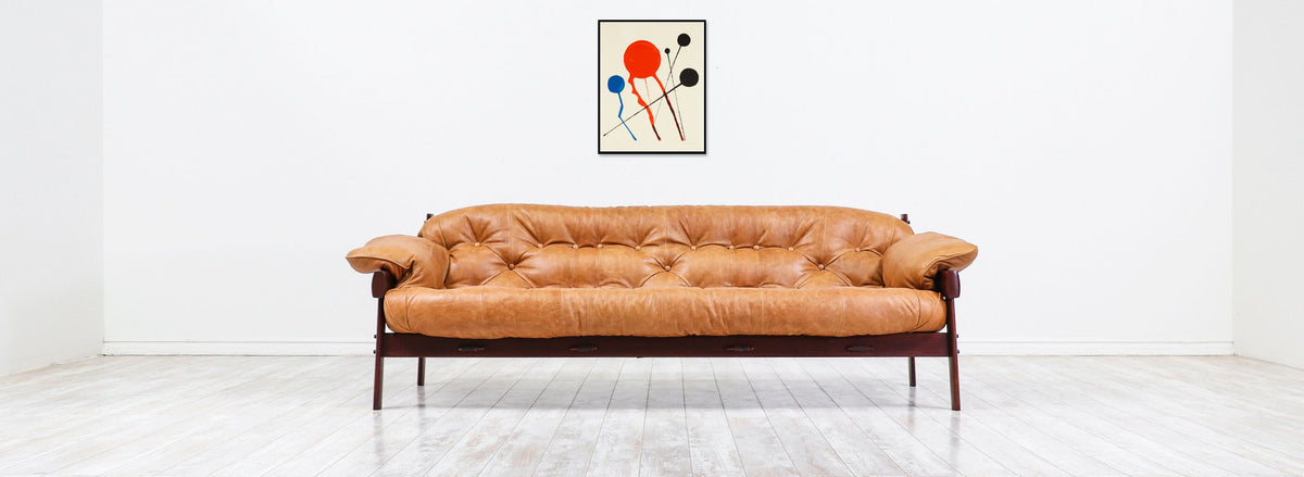Percival Lafer MP-41 Series Brazilian Leather Sofa 