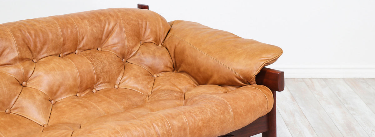 Percival Lafer MP-41 Series Brazilian Leather Sofa 
