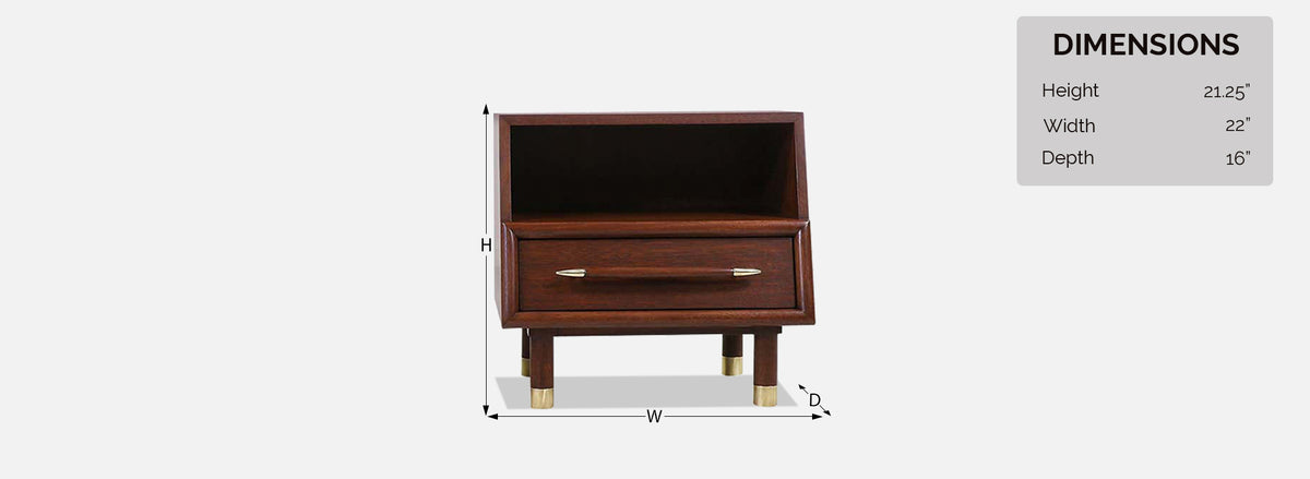 Mid-Century Walnut Night Stands by John Keal for Brown Saltman