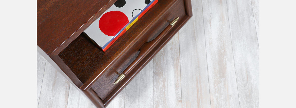 Mid-Century Walnut Night Stands by John Keal for Brown Saltman