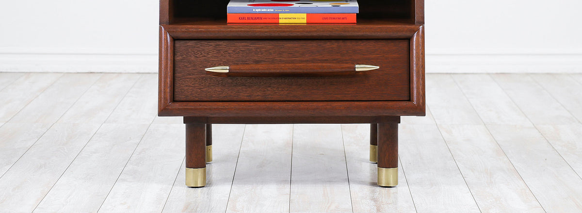 Mid-Century Walnut Night Stands by John Keal for Brown Saltman