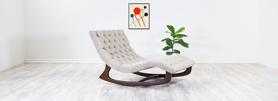Adrian Pearsall Tufted Chaise Lounge Chair for Craft Associates 