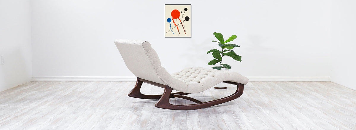 Adrian Pearsall Tufted Chaise Lounge Chair for Craft Associates 