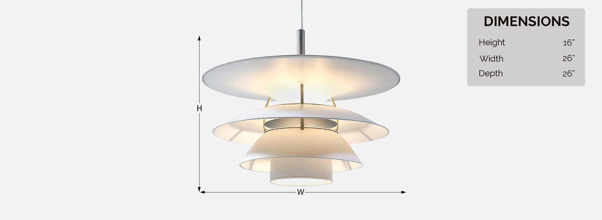 Poul Henningsen PH 6 1/2 - 6 "Charlottenborg" Chandelier for Louis Poulsen