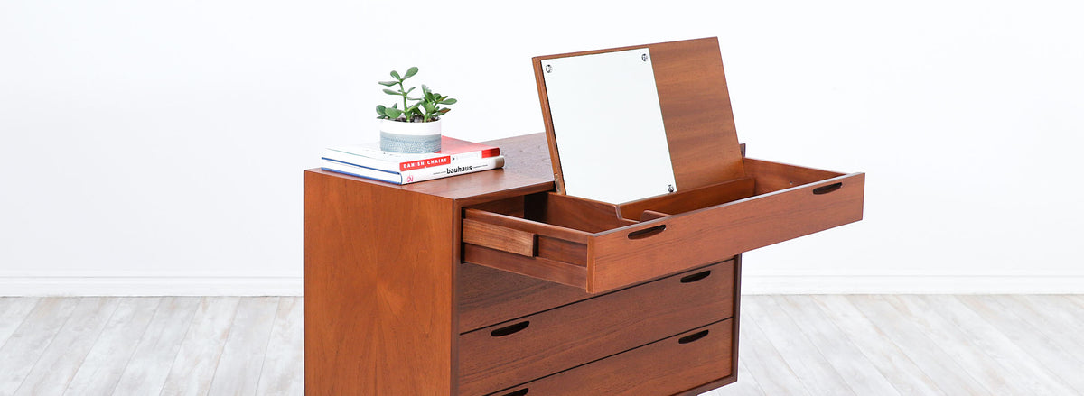 Ib Kofod-Larsen Teak Chest / Vanity for Brande Møbelfabrik 