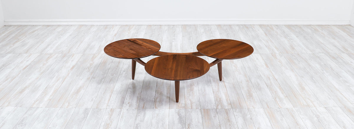 Mid-Century Modern Sculpted Floating-Top Coffee Table by Ace-Hi