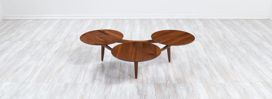 Mid-Century Modern Sculpted Floating-Top Coffee Table by Ace-Hi