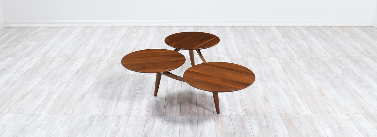 Mid-Century Modern Sculpted Floating-Top Coffee Table by Ace-Hi