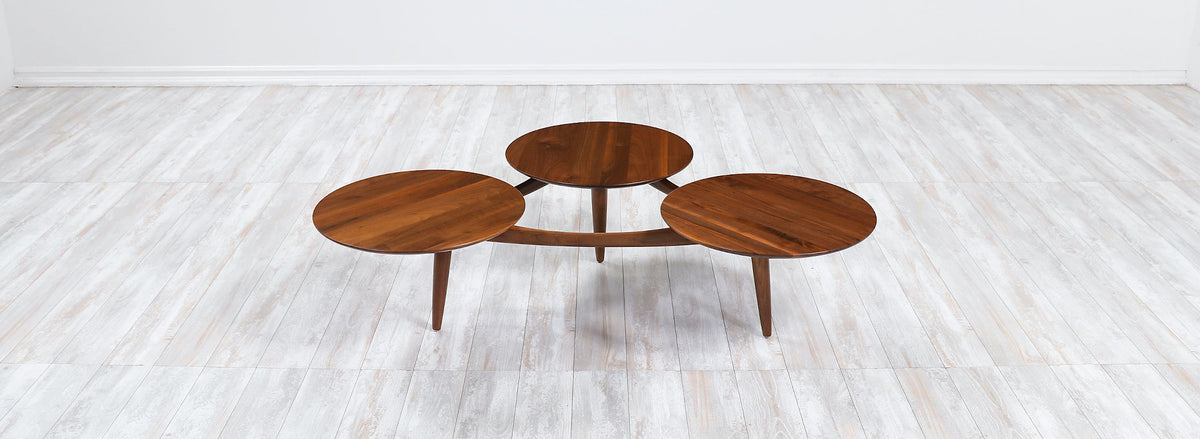 Mid-Century Modern Sculpted Floating-Top Coffee Table by Ace-Hi