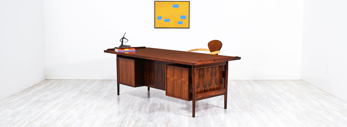 Arne Vodder Executive Rosewood Desk for Sibast Møbler 
