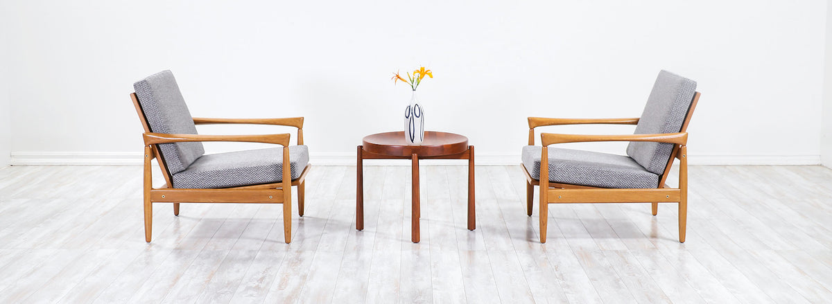 Erik Worts "Kolding” Oak Lounge Chairs for IKEA