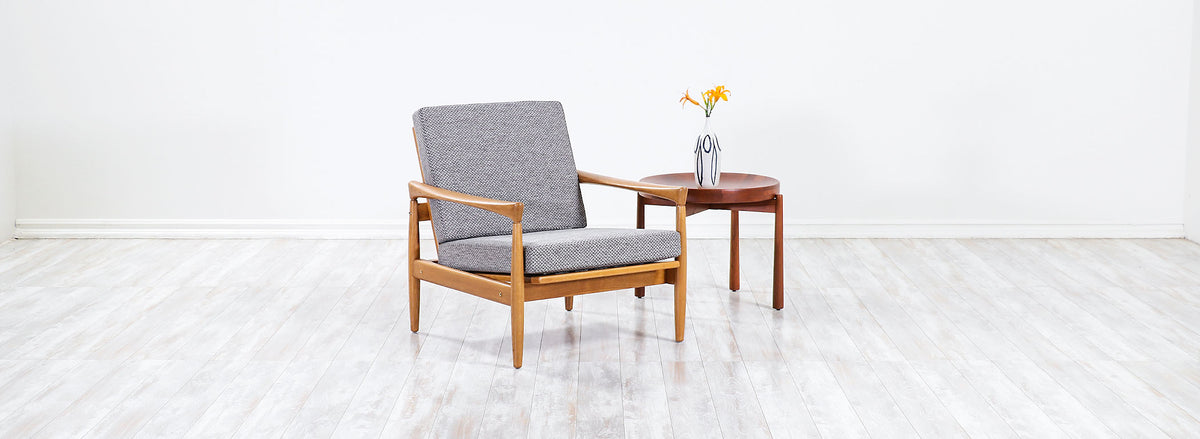 Erik Worts "Kolding” Oak Lounge Chairs for IKEA