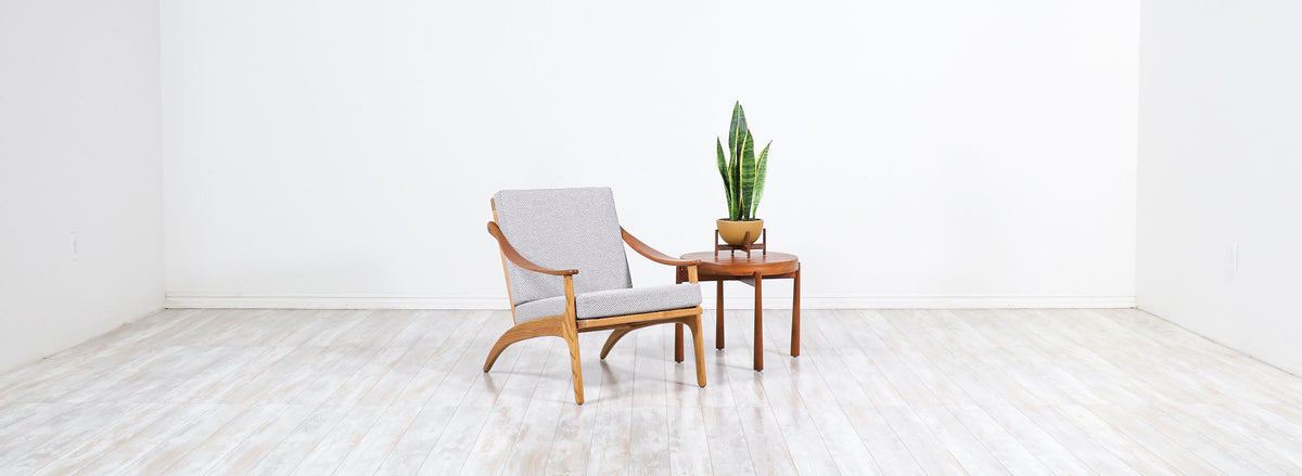 Arne Hovmand-Olsen Teak & Oak Lounge Chairs for Mogens Kold 