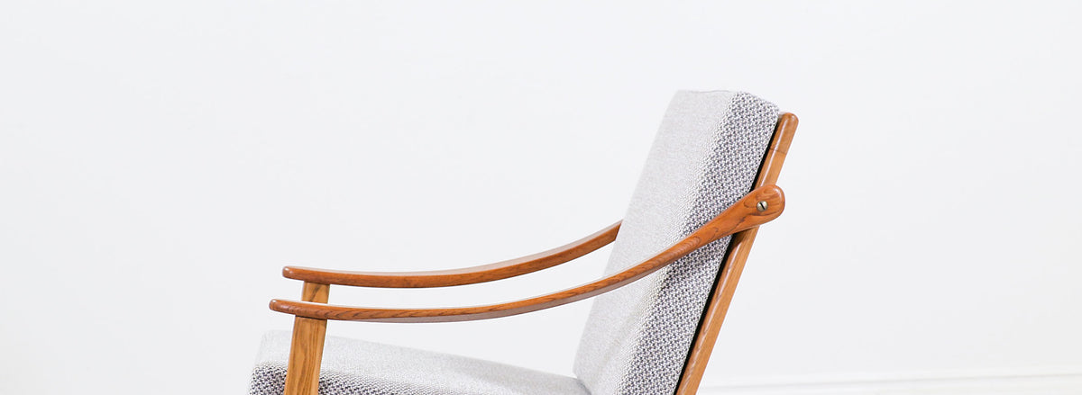 Arne Hovmand-Olsen Teak & Oak Lounge Chairs for Mogens Kold 