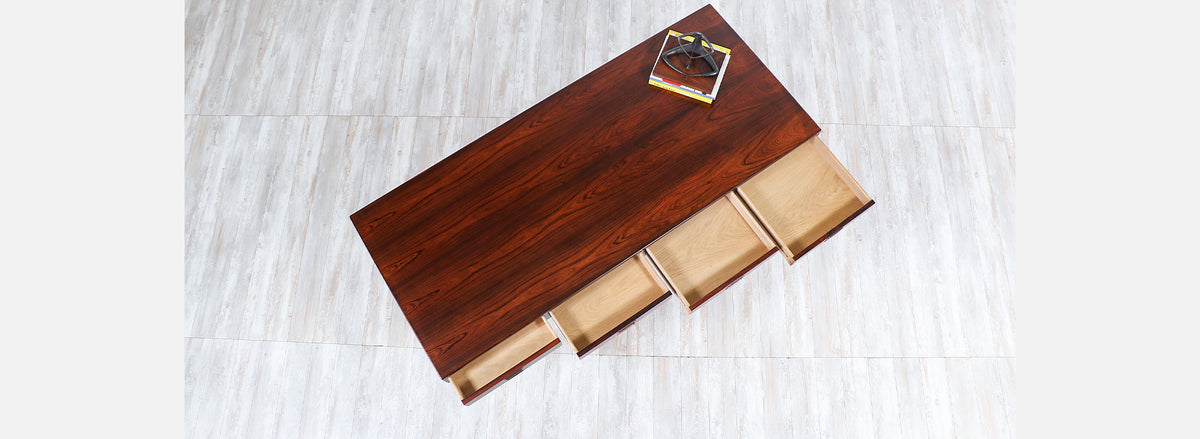 Nanna Ditzel Four-Drawer Rosewood Executive Desk for Søren Willadsen
