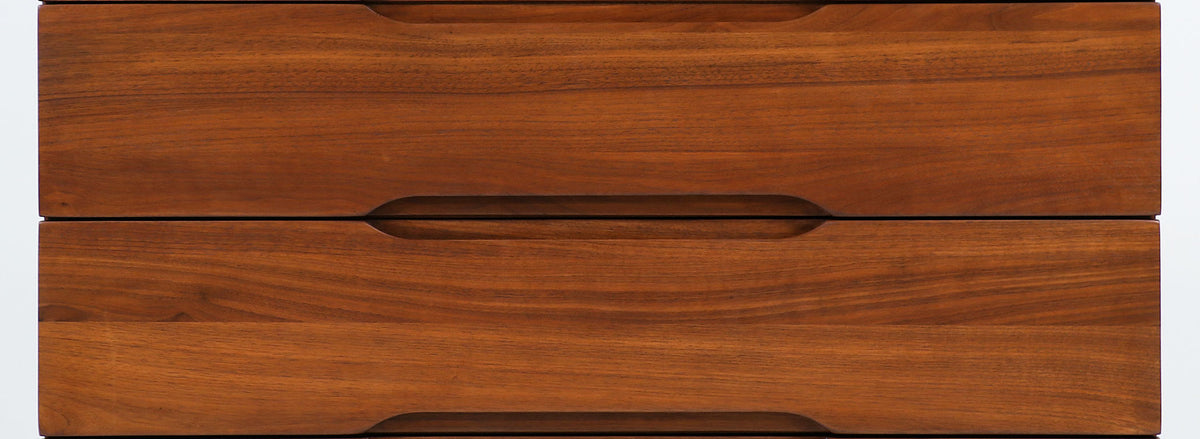 Mid-Century Modern Sculpted Walnut Chest of Drawers Attributed to Vladimir Kagan 