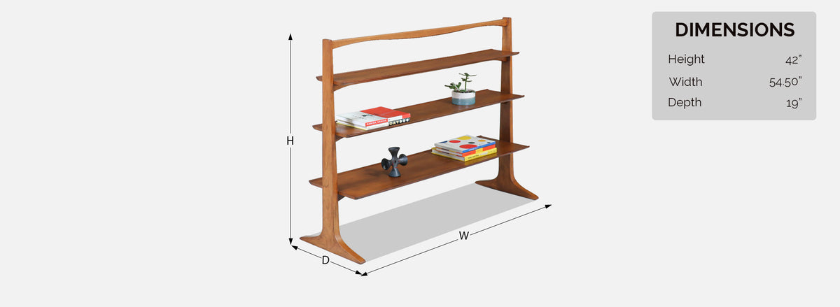 John Van Koert “Profile” Pyramid Bookshelf for Drexel