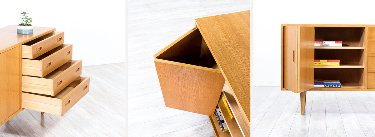 Danish Modern Oak Credenza by Carlo Jensen for Hundevad & Co. 