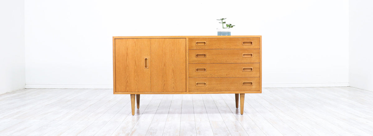 Danish Modern Oak Credenza by Carlo Jensen for Hundevad & Co. 