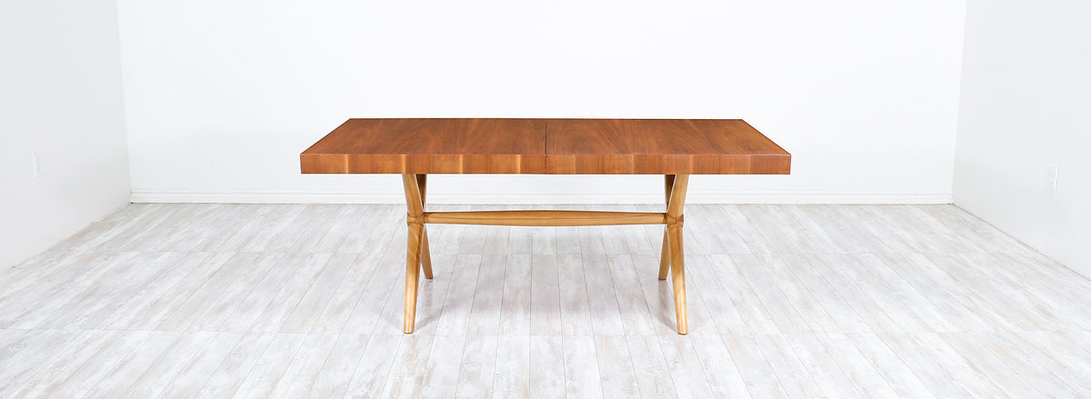 T.H. Robsjohn-Gibbings "X" Base Dining Table for Widdicomb