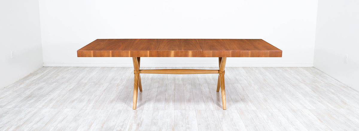 T.H. Robsjohn-Gibbings "X" Base Dining Table for Widdicomb