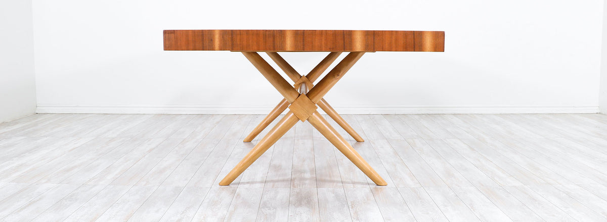 T.H. Robsjohn-Gibbings "X" Base Dining Table for Widdicomb