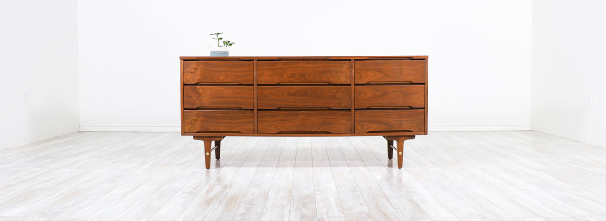 Mid-Century Modern 9-Drawer Dresser by Stanley Furniture-2